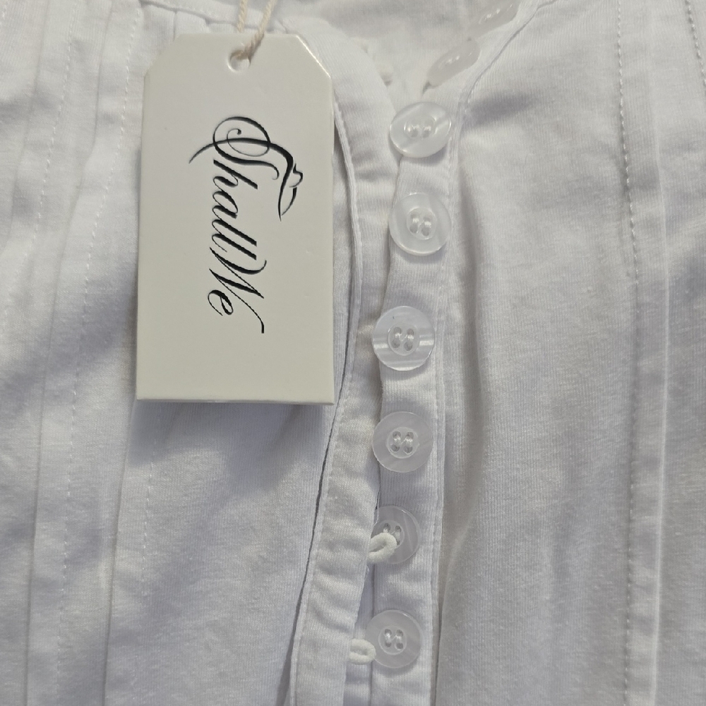 White Lace Sleeve Top - Picture 5 of 5